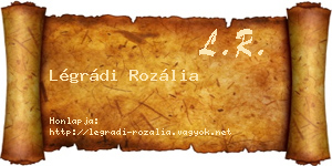 Légrádi Rozália névjegykártya