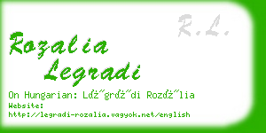 rozalia legradi business card